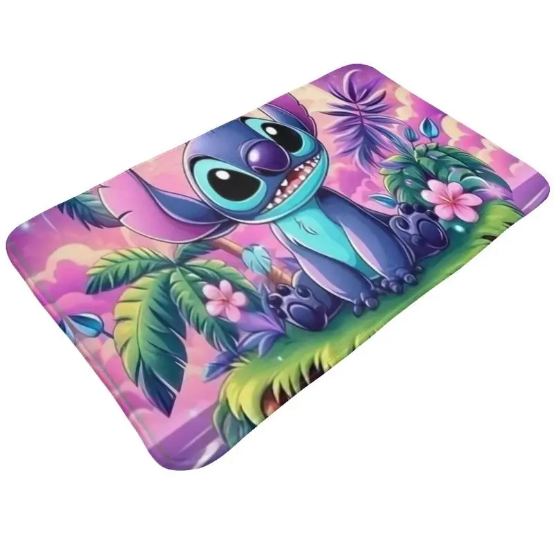 Custom Cartoon Anime Manga Stitch Doormat Non-Slip Bathroom Kitchen Mat Toilet Door Floor Entrance Carpet Rug