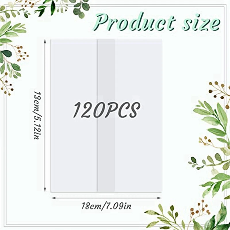 120 Pcs Vellum Jackets Vellum Paper Pre-Folded Wedding Invitation Paper 5X7 Inch