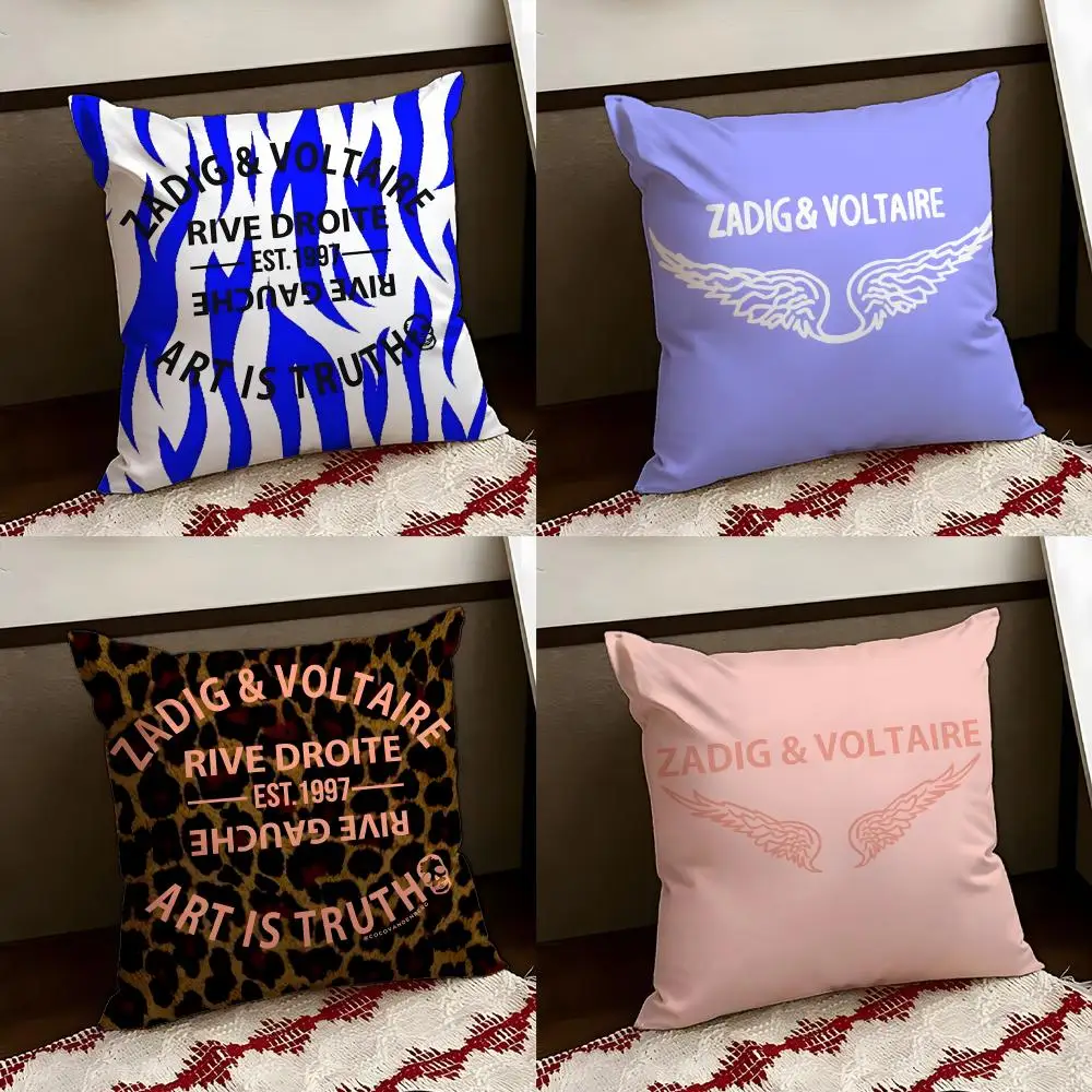Funda de cojín Z-Zadig & VoltaireS, funda de almohada reversible, suave y duradera, para el hogar y el coche, uso en múltiples escenarios para comodidad diaria