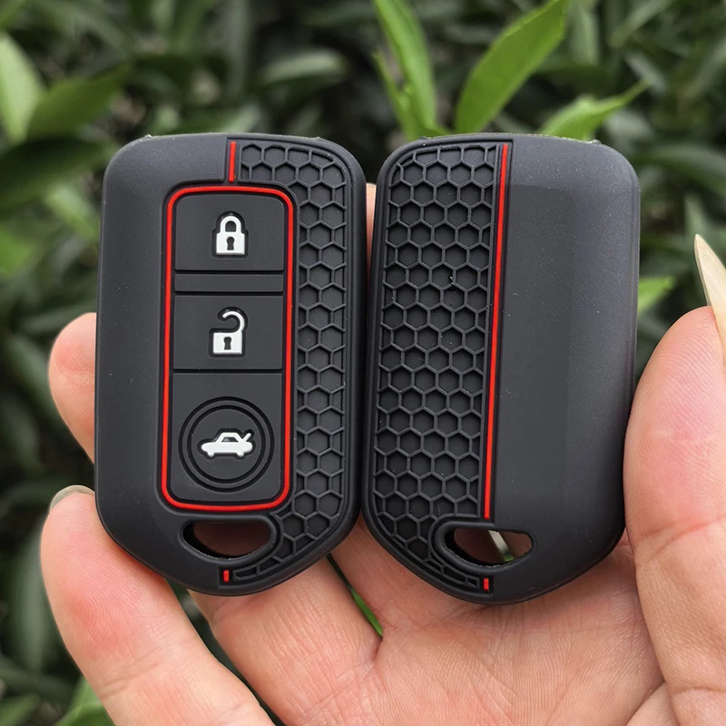 3-Tasten Autofernbedienung Gehäuse für Toyota Highlander Camry Prado RAV Vios Yaris Silikon Smart Keyless Zubehör Schlüsselanhänger