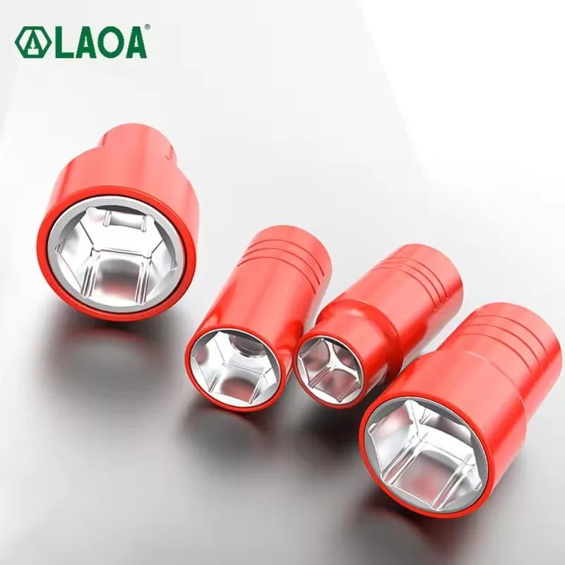LAOA 3/8 Inch Insulated Ratchet Wrench Sleeve, Suitable for New Energy Vehicle Maintenance Hexagonal Quick Wrench
