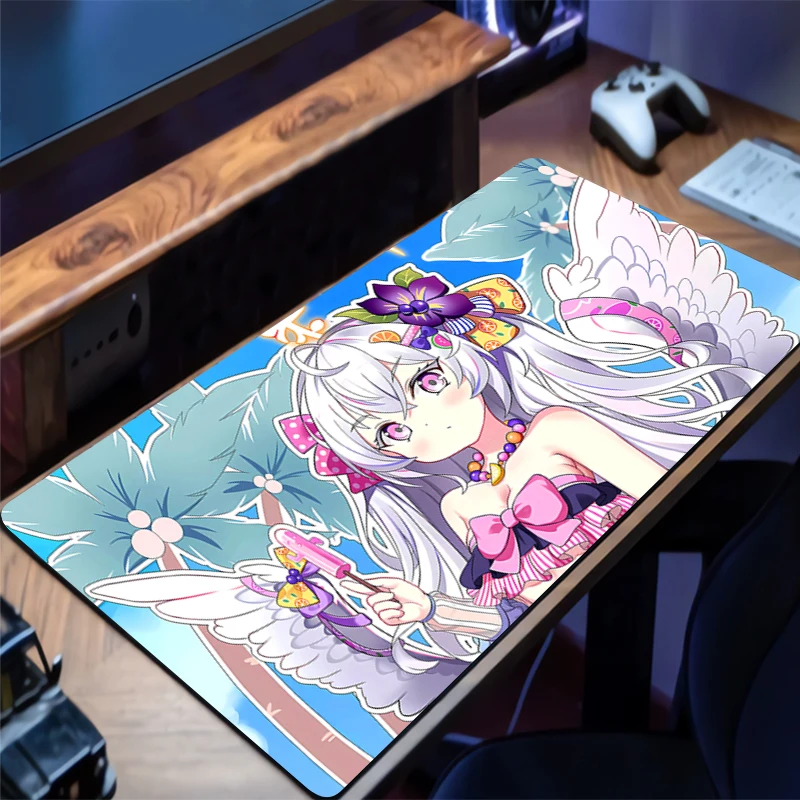 Mouse Pad Large B-blue Archive Shirasu Azusa Non-Slip Rubber Gaming MousePad Desk Pad for Office and Gaming PC carpet Mousepad