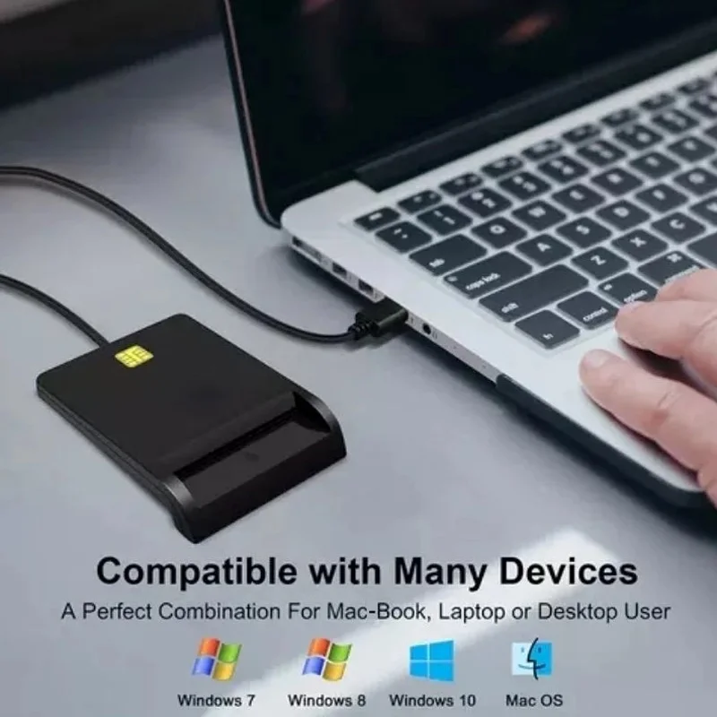 Multi-function Portable USB 2.0 Intelligent Card Reader Affordable Easy Use for DNIE ATM CAC IC ID Bank SIM Card Reader
