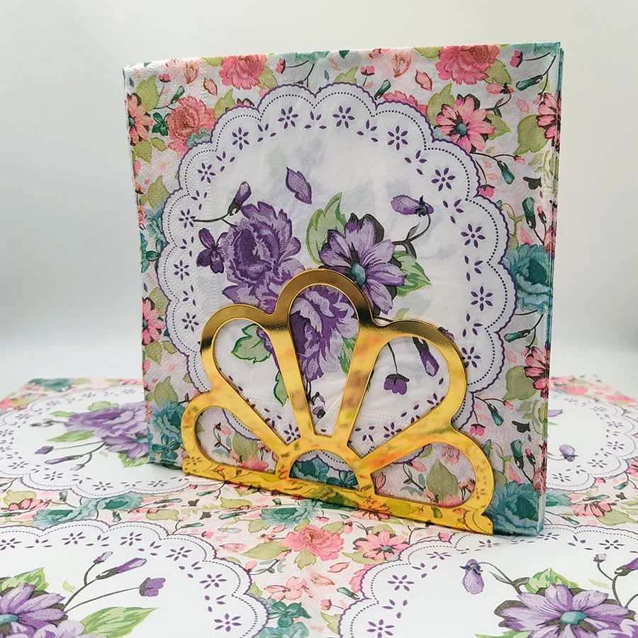 10/20 قطعة 33 سنتيمتر 2Layer الإبداعية زهرة المناديل الطرف الديكور الأنسجة الإبداعية معلقة ورقة مطعم ورقة DIY Decoupage ورقة