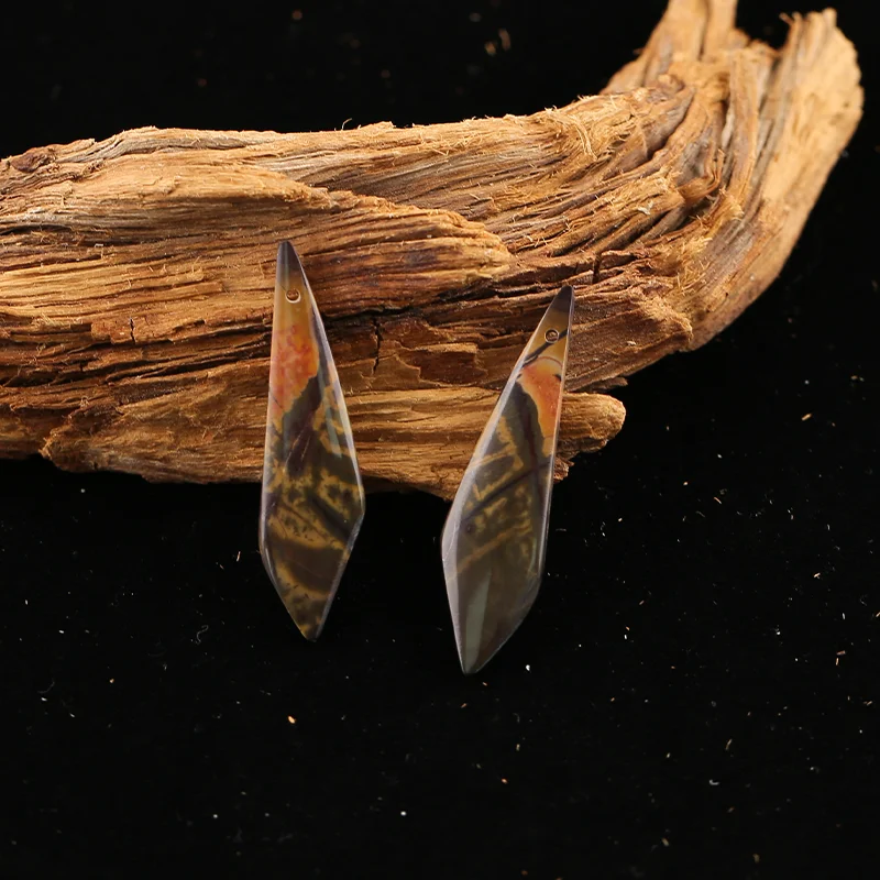 B&F Multi-Color Picasso Jasper Earring Beads for Jewelry Making, Handmade Natural stones beads, Stones for  Supplies