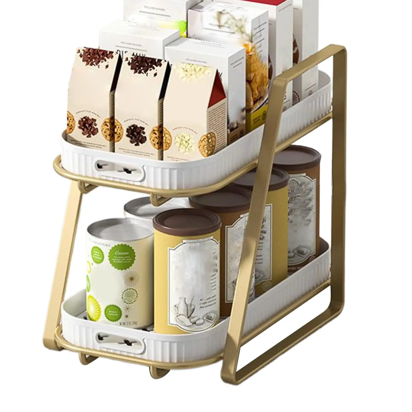 

Кухонная полка для хранения, 2-уровневая нескользящая подставка-органайзер, кухонная полка для хранения для взрослых, домашнее крытое настольное общежитие