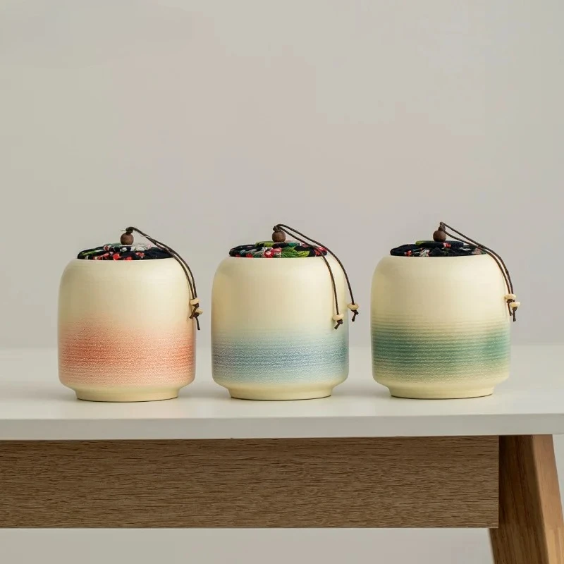 Ceramic Tea Cans Sealed Cans Tea Storage Simple Modern Light Luxury Moisture-proof Tea Jar