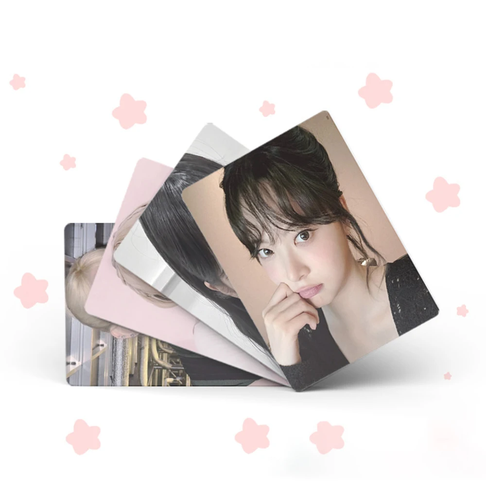 Kpop Idols KAZUHA CHAEWON Laser Boxed Card 50pcs/Set High Quality Korean Style Colourful Coated LOMO Card Fans Collection Card