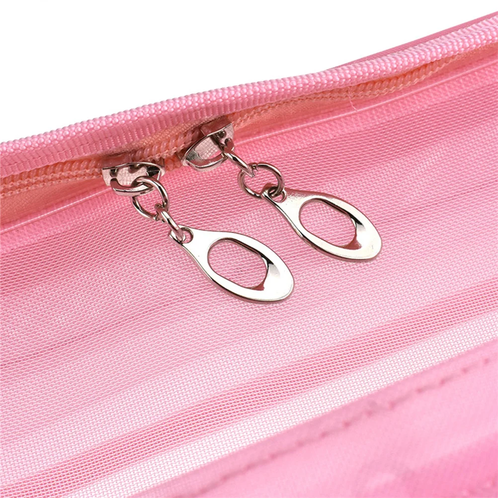 

Large Size Knitting Bag Yarn Tote Organizer Case Storage Mesh Zipper Closure Multi Yarn Projects Portable Pink