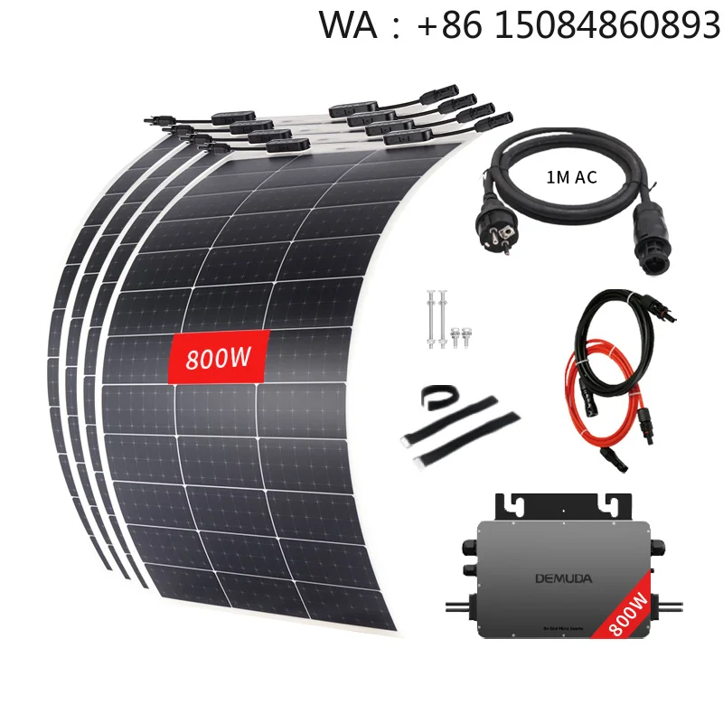 Plug And Play Solar SystemBalcony Solar MicroinverterPlug And Play Solar Kit Balkonkraftwerk 800W 600W PV Balcony System Flexibl