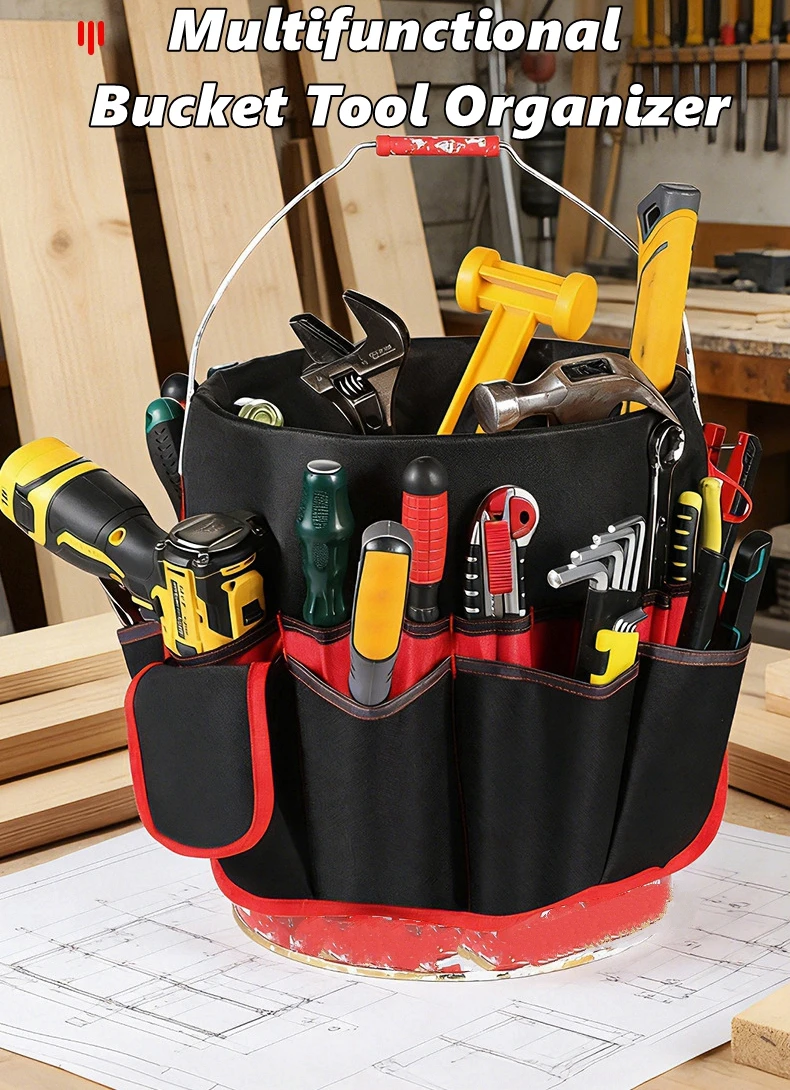 Bucket Organizer Pouch Storage Bag Multi Pocket Gardening Tool Bag Garden Tool Pouch Hand Tool Bag Planting Props Basket