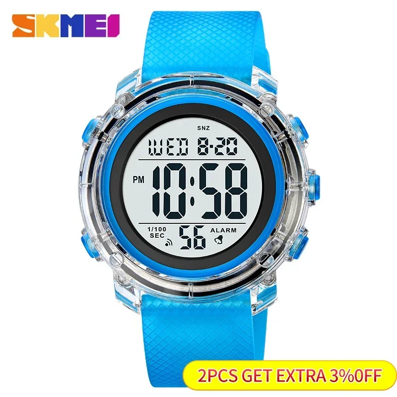 SKMEI 1996 Calendar Clock reloj hombre  Japan Digital movement LED Light Watch Mens Women 5Bar Waterproof Countdown Wristwatches