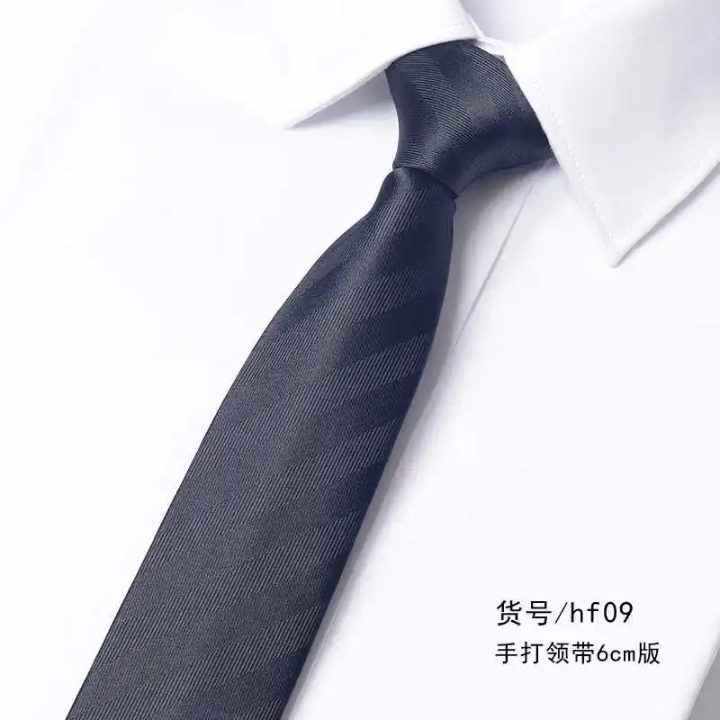 

Tibetan Blue Black Korean Version 6cm Small Narrow Tie Business and Leisure Student Graduation Shirt Accessories Trendy Necktie