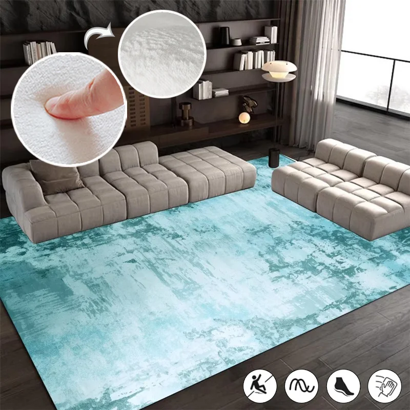 Modern Green Abstract Rugs Decoration Home Large Carpets for Living Room 140x200cm Washable Bedroom Flannel Anti-skid Floor Mat