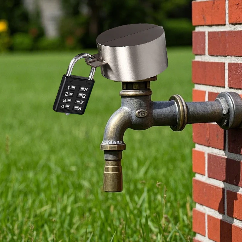 1 Set Faucet Lock Anti-Theft Garden Hose Tap Lock Padlock Kitchen Outdoor Garden Water Spigot Lock Faucet Protection Cover