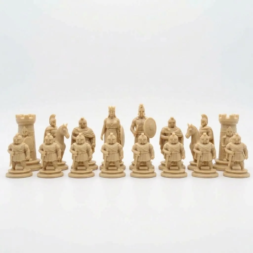 16 Pcs Ancient Army Theme Desktop Decoration Birthday Gift Desktop Decoration Decoration