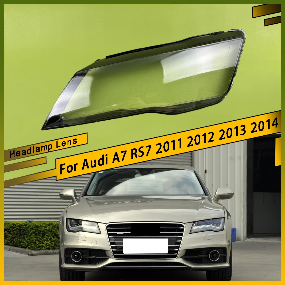 

Корпус автомобильной лампы, стеклянная фара, прозрачный абажур, крышка объектива для Audi A7 RS7 2011 2012 2013 2014
