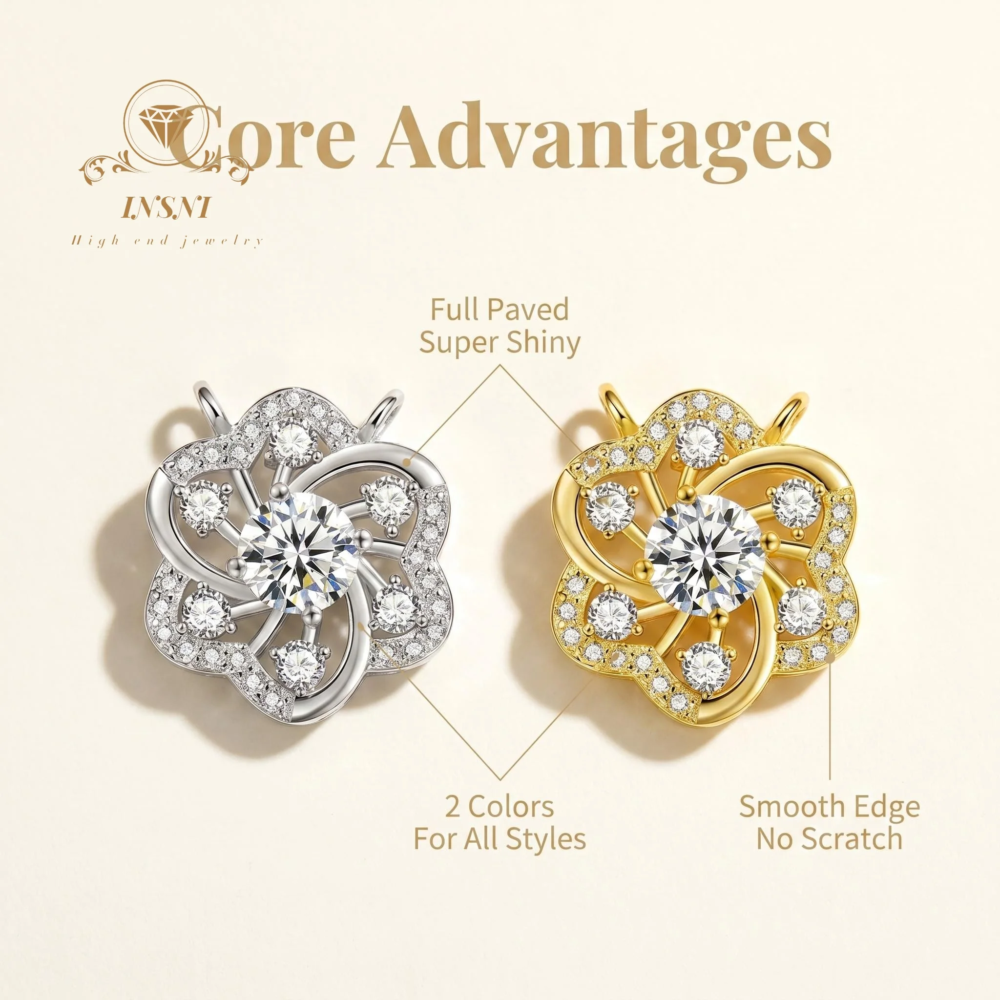 Moissanite S925 Sterling Silver Necklace Lace Hollow Pendant Full Flower-shaped Collarbone Chain Commuter Jewelry Gift for Women