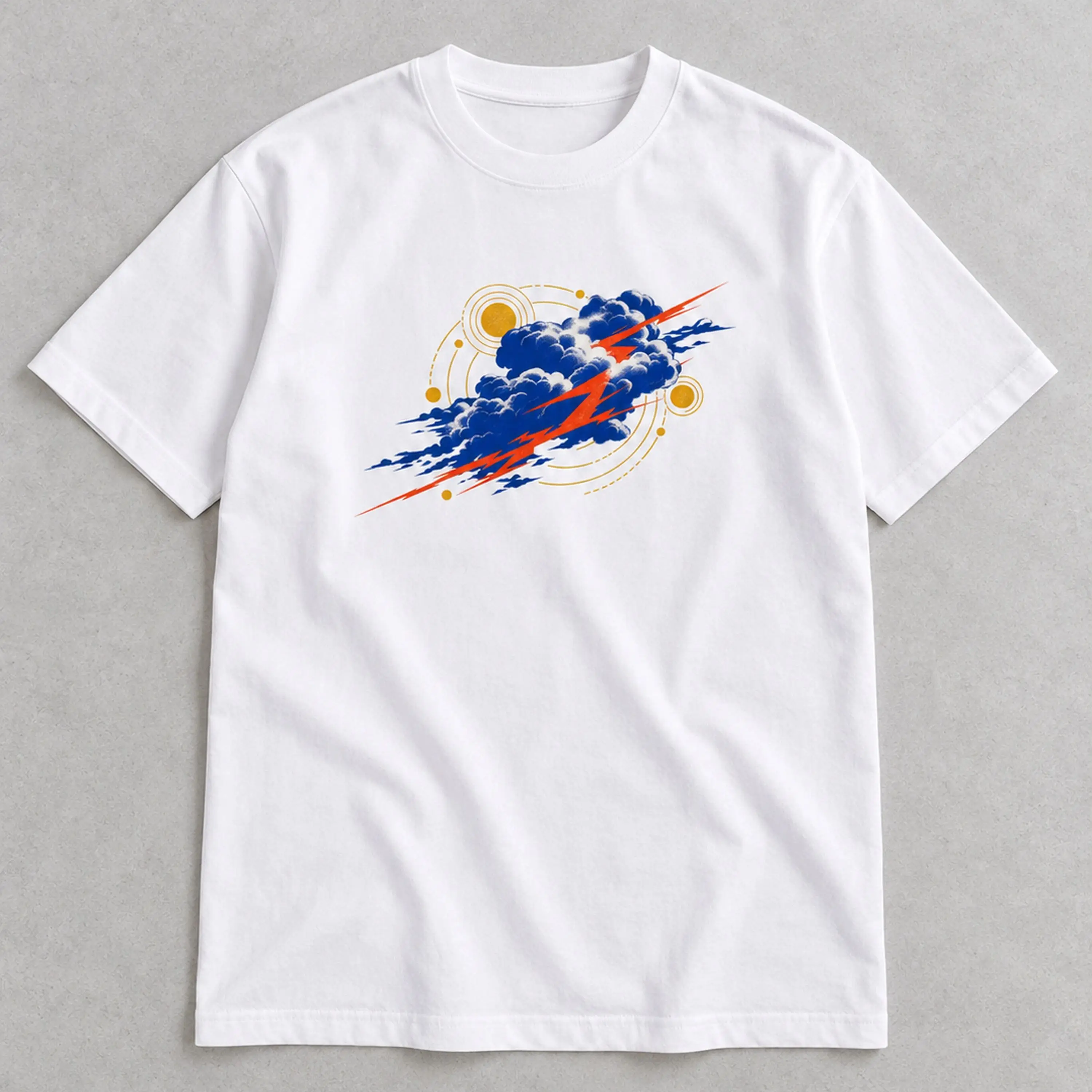Storm Signal Abstract Weather Graphic Crewneck T-Shirt