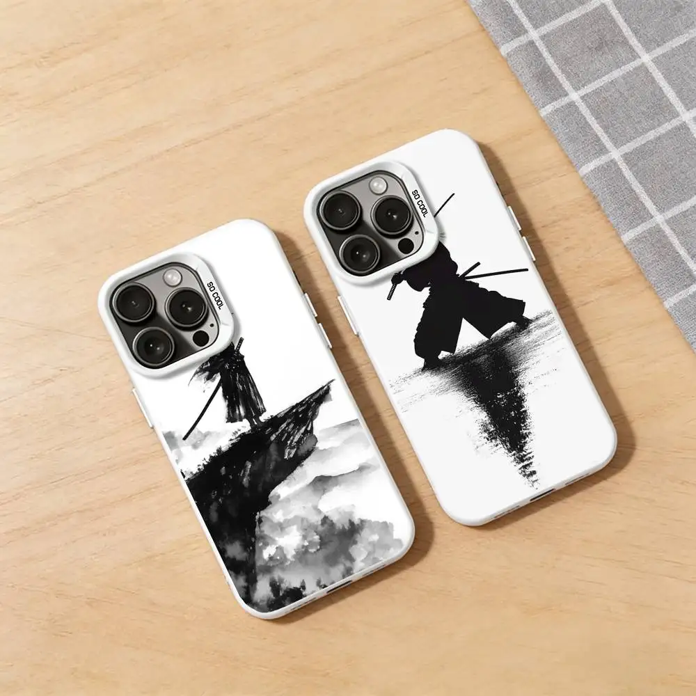 

Anime Samurai Phone Case for iPhone 17 16 15 14 13 12 11 Pro Max Air 8 7 Plus X XR XS Max TPU Bumper