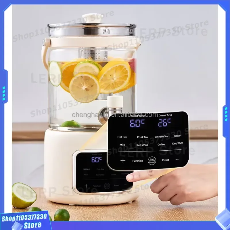 High Borosilicate Glass Tea Jug With Removable Filter Touch Control Electric Kettle For Home Office Brewing Maker Pot