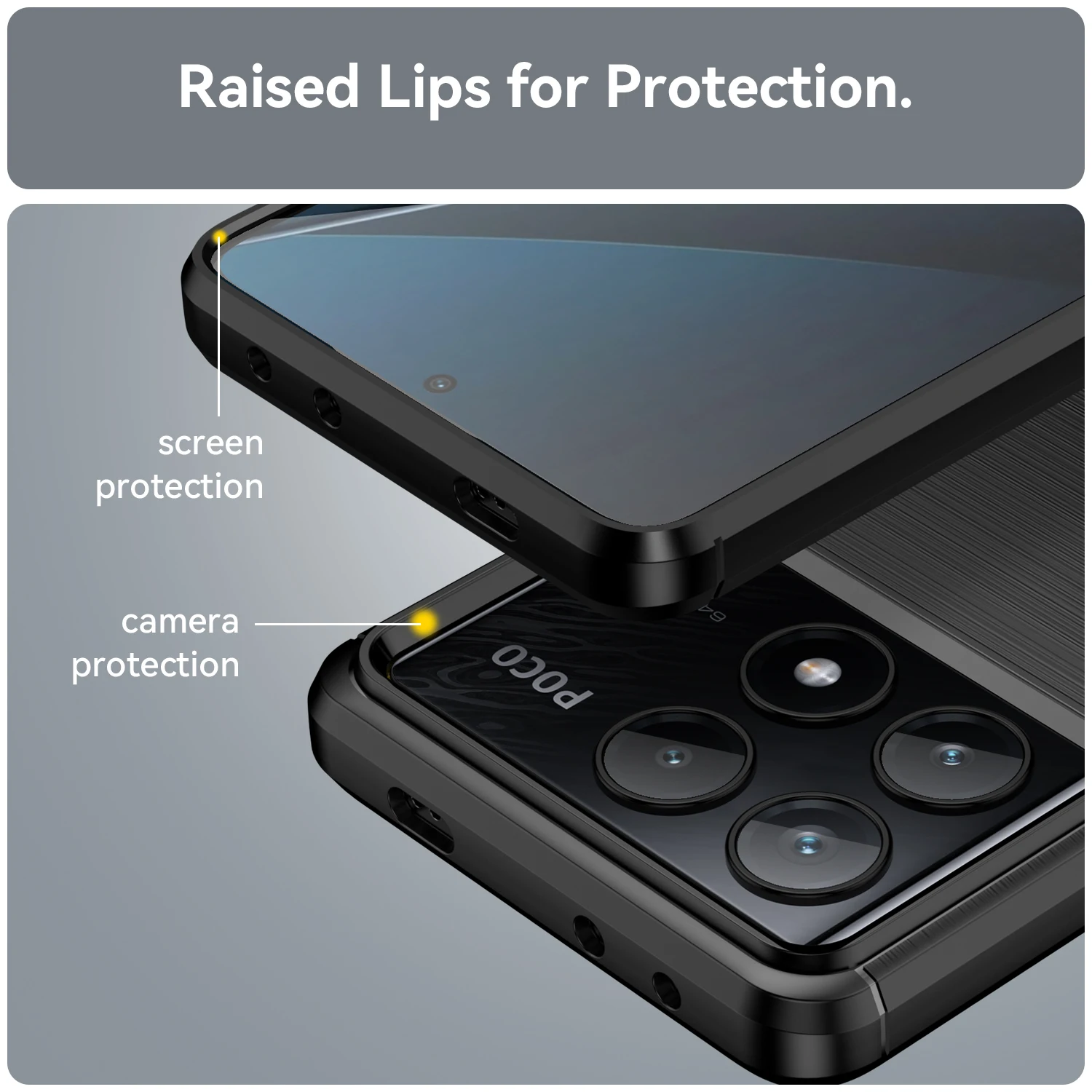 Rubber Carbon Fiber Soft TPU Silicone Back Cover For Mi POCO X6 X5 X4 X3 Pro NFC M5S M3 M5 M4 Pro F3 F4 F5 F6 Pro Phone Case