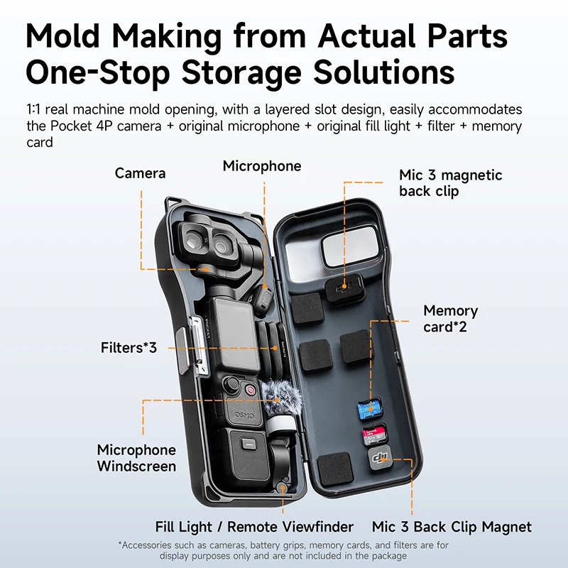 For DJI Osmo Pocket 4P Camera Storage Protective Case Hard Anti-fall Box For POCKET4PRO Anti-scratch Shell Wrist Rope Accessory