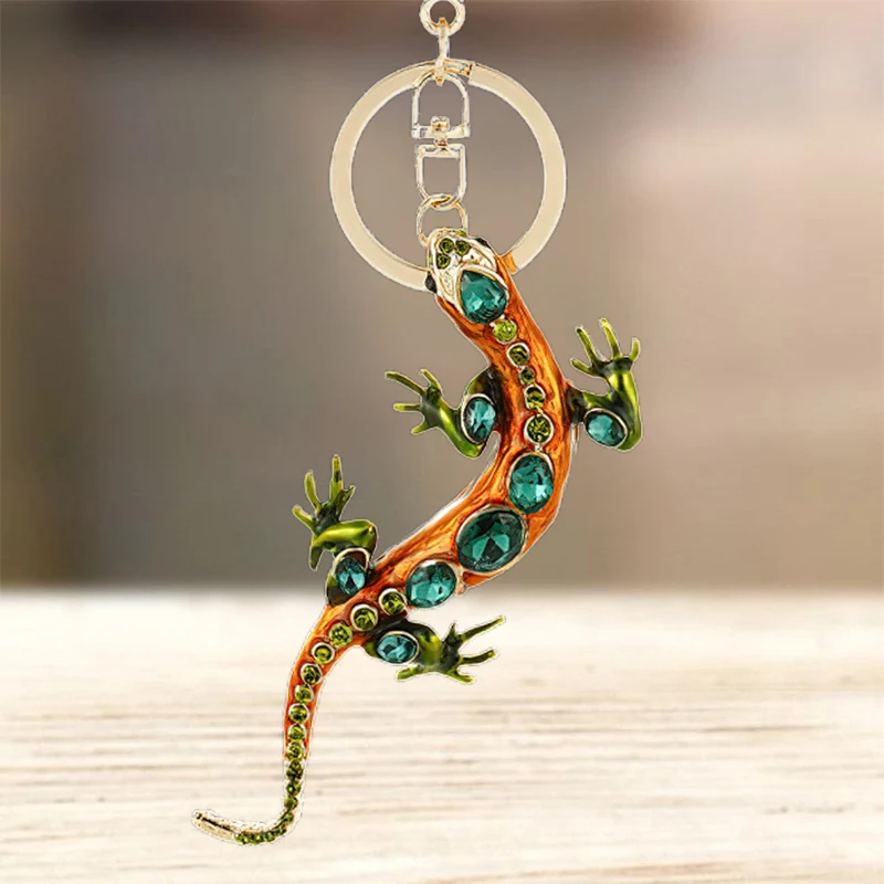 Cute Wall Lizard Keychain Animal Gecko Key Chain Key Ring Holder Bag Pendant Accessories Keyring