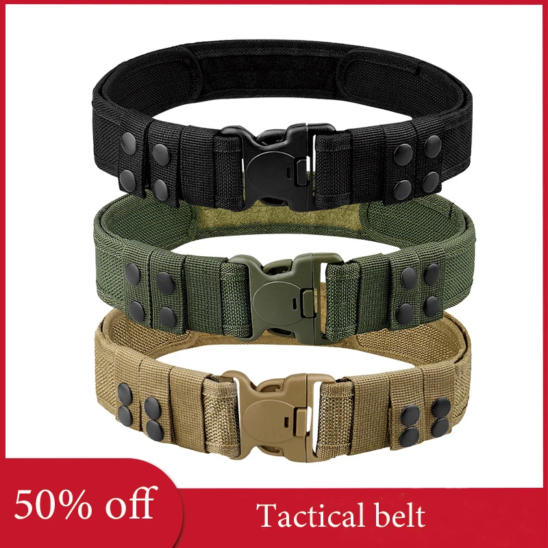 

Men's Belt Army Outdoor Hunting Compass Tactical Multi Function Combat Survival Marine Corps Canvas oxford cloth Belts