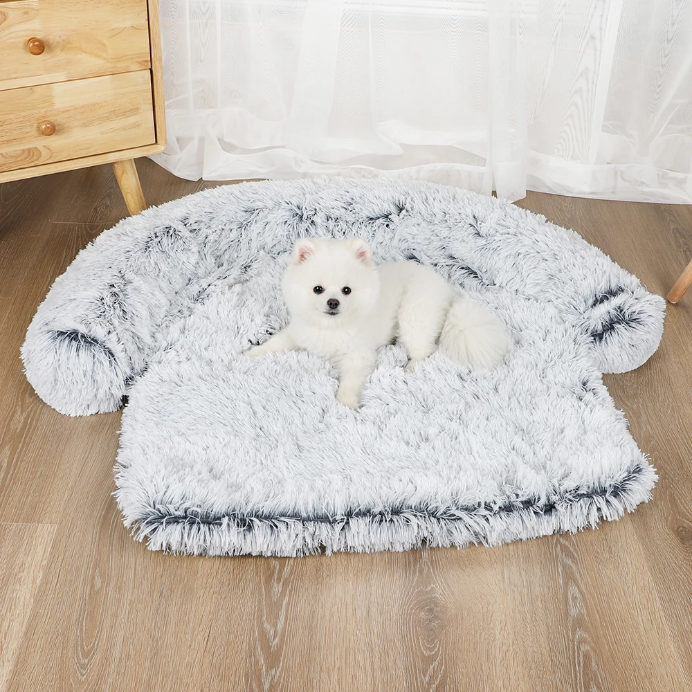 Dog Bed Calming Furniture Couch Protector Plush Pet Sofa Bed with Removable Washable Cover Sleep Mat Pet Cushion for Dogs Cats