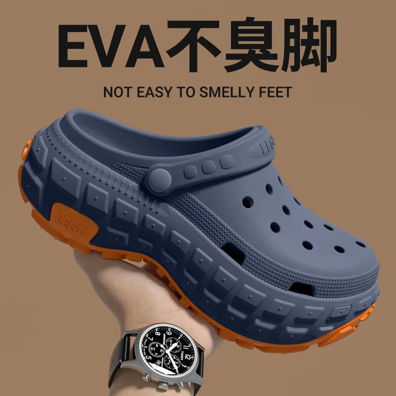 Men's driving breathable non-slip hole shoes summer new deodorant non-slip outer wear wear wear-resistant fishing beach sandals