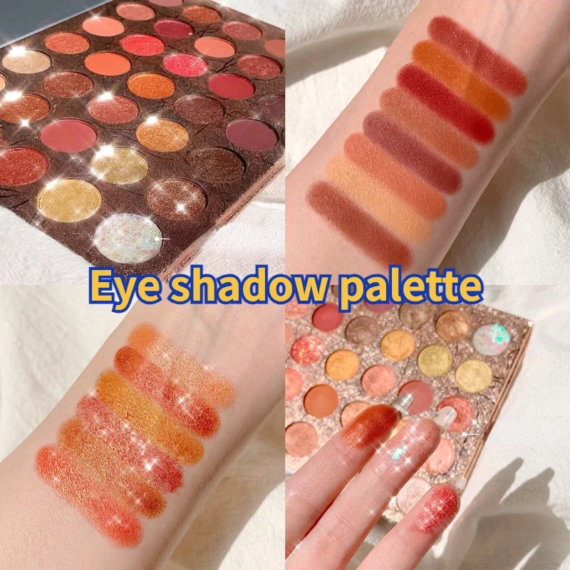 Eyeshadow Tray 35 Colors Mashed Potatoes Eyeshadow Tray Earth Makeup Pearl Makeup Waterproof Beauty Makeup 35 Colors Eyeshadow