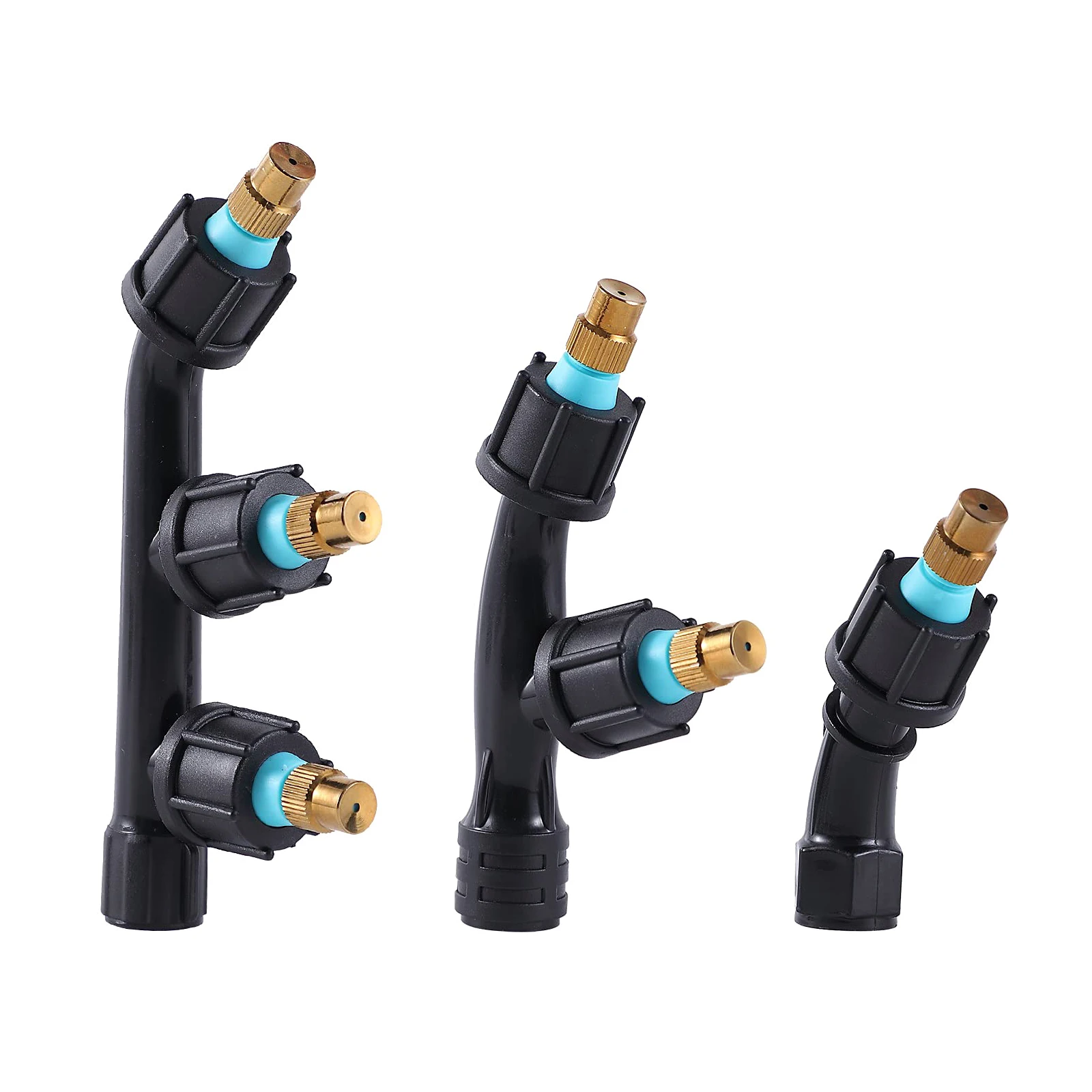 3pcs Agricultural Copper Atomizing Sprayer Nozzle Single/Double/Three Nozzle Head Garden Irrigation Pesticide Spraying Sprinkler