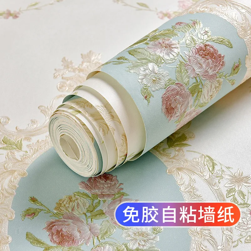 ورق حائط ذاتي اللصق البلد الأمريكي ريترو كوخ نمط صغير الأزهار غرفة المعيشة غرفة نوم ملصقات جدار فاخرة المناظر الطبيعية الخلابة جدار P