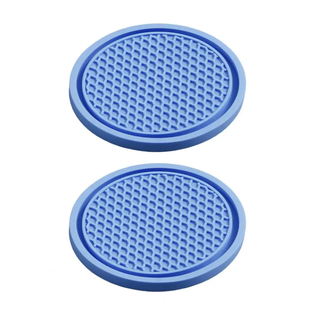 2pcs Non-slip Car Water Cup Pad Diamond Rhinestone Rubber Mat for Bottle Holder Coaster Auto Interior Anti-skid Cup Holders 7cm