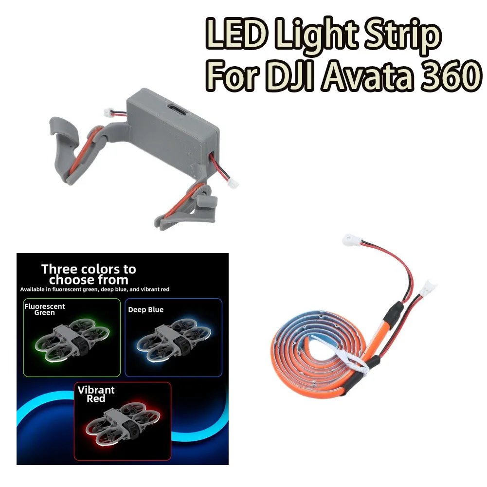 Adjustable LED Light Strip For DJI Avata 360 Enhance Night Flying Visibility Camera Drones Accessories Easy Side-Mount Install