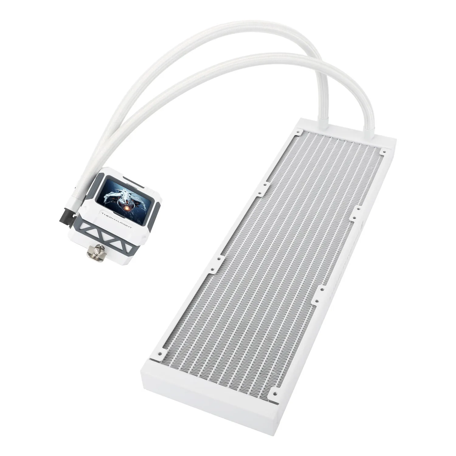 Thermalright All-in-One Screen Water Cooling Radiator CPU Cooler FW 360X WHITE No Fan Plate for Computer Case