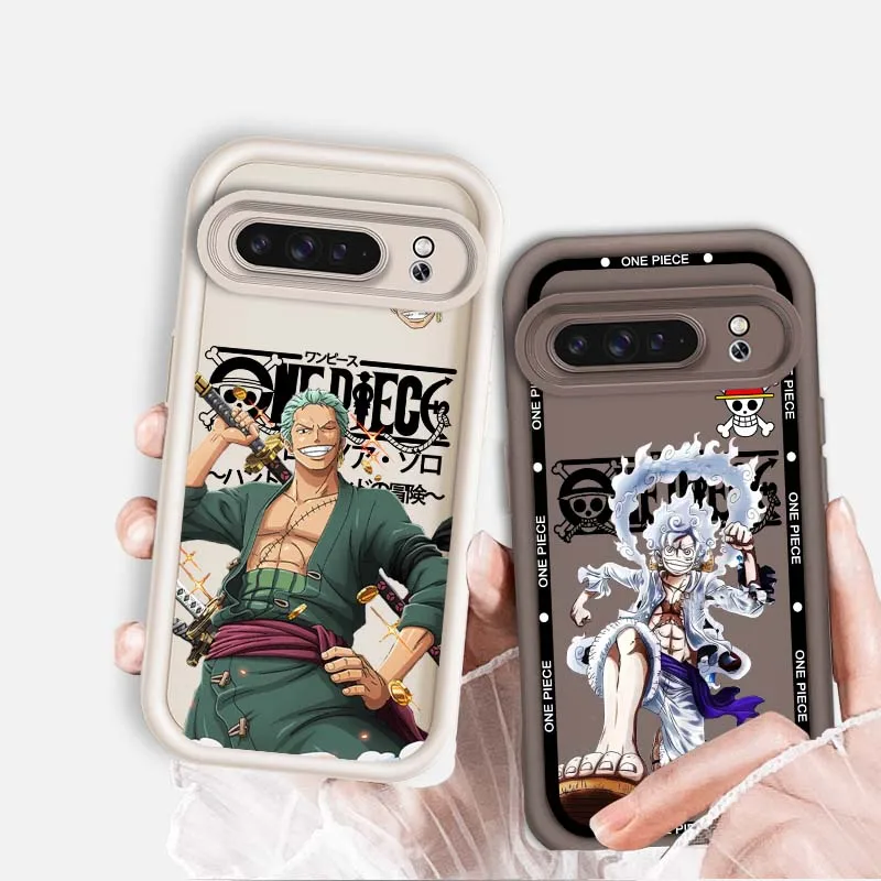 원피스 Luffy 만화 아트 Google Pixel 9 8A 8 7 7A Pro XL 5G 눈 사다리 전화 케이스 소프트 TPU 충격 방지 커버