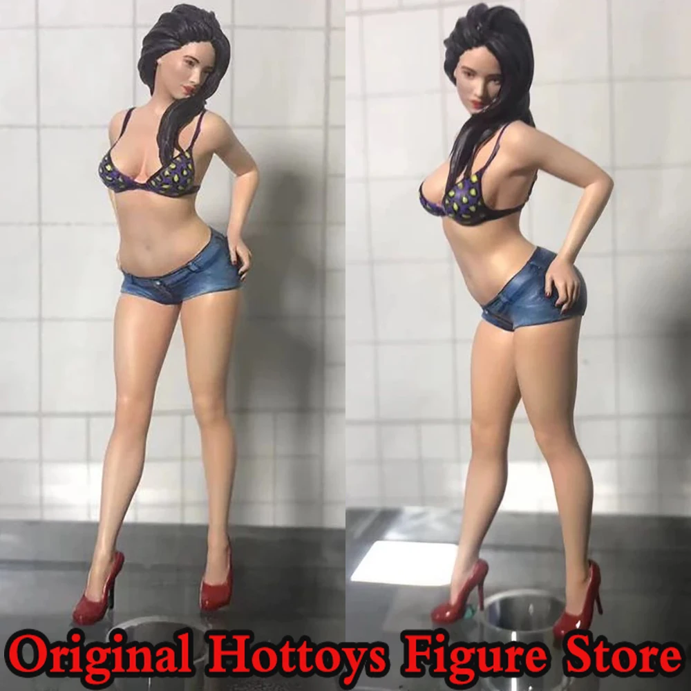 

In Stock 1/18 Scale Women Soldier Long Legged Model Mini Painting Sculpture Full Set About 9cm Action Figure Doll Collection