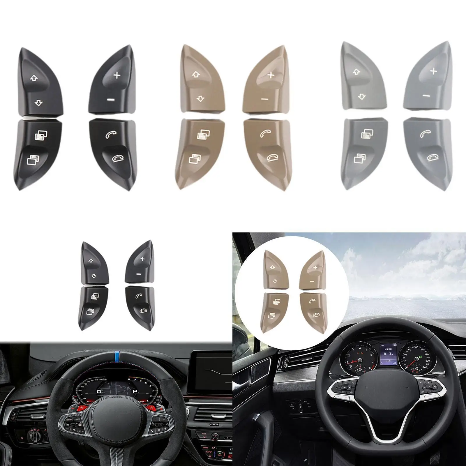 

Steering Wheel Control Switch Button Kit Easy Installation Car Spare Parts for Mercedes S-class Cl-class