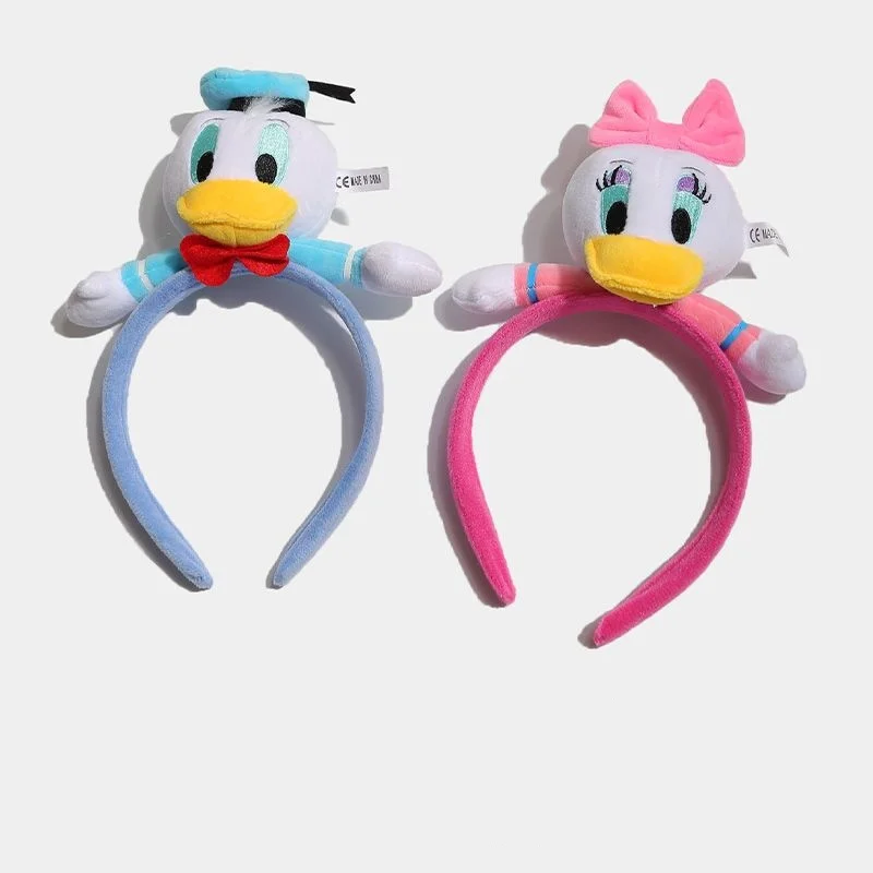 Disney DonaldDuck DaisyDuck cartoon cute plush three-dimensional doll shape girl heart daily hair hoop face wash makeup headband