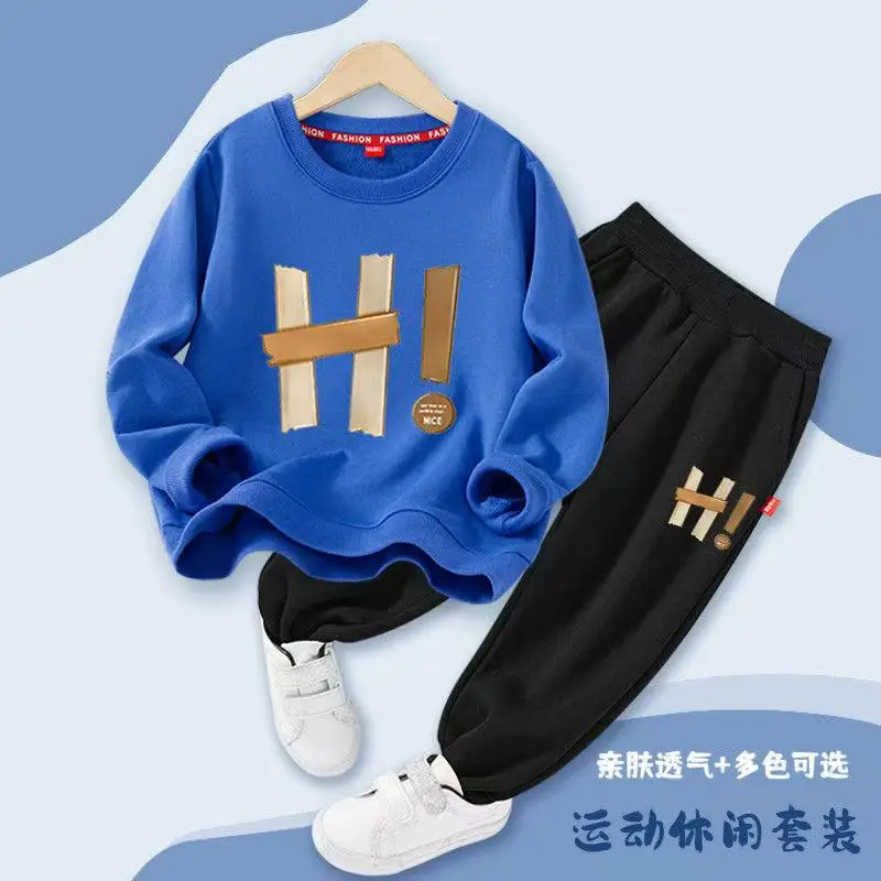 Autumn Baby Girl Clothes Set Children Boys Letter Printing Top And Pants Bottom Two Pieces Long Sleeved Cotton Fashion Set