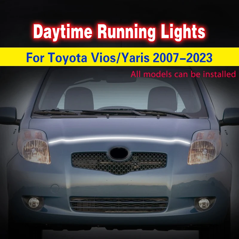 Led Fog Light For Toyota Yaris Vitz 2007-2023 Auto Driving Daytime Running Lamps Decorative Atmosphere Lamps Ambient Lights 12V