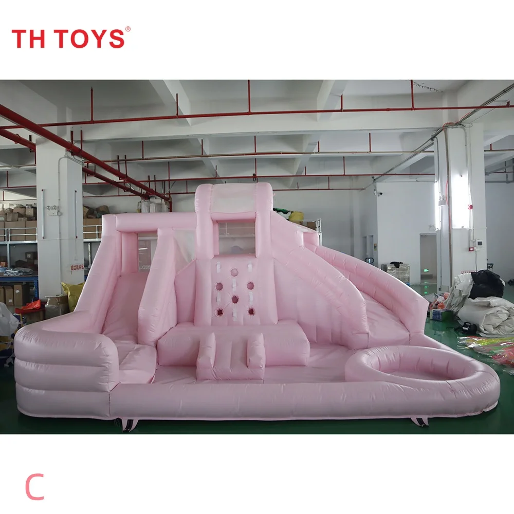 

Надувная водная горка 5x4 м с бассейном, белая, розовая, синяя, для вечеринок, доставка до двери.