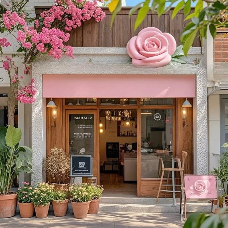 

Internet celebrity clothing store simulation striped polka dot bow streamer three-dimensional door decoration