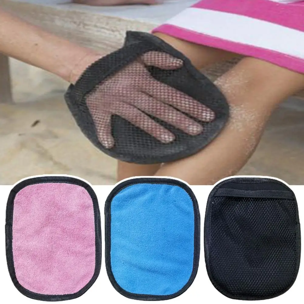 1/4Pcs Sand Remover Gloves Beach Sand Cleaner Mitts for Skin Efficient Cleaning Sand Removal Gloves Bag Tool Sands Removal Bag