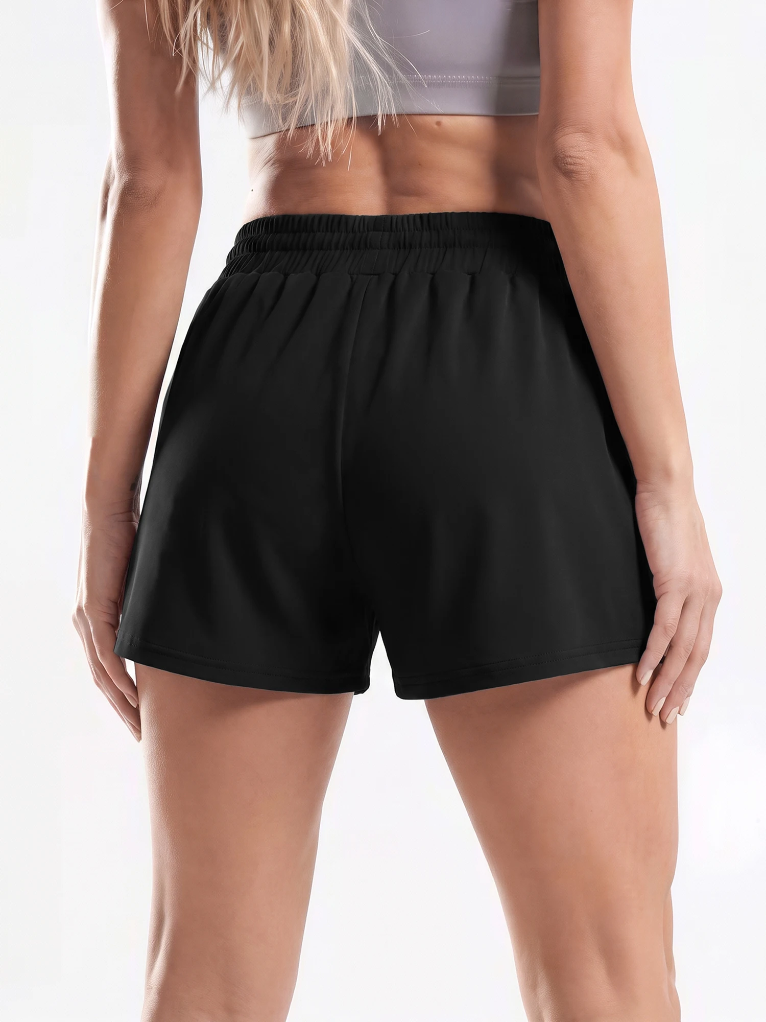 Wrinkle-Free Household Leisure Shorts, Dual-Layer Anti-Ride Up Style for All Seasons Indoor & Nearby Outdoor Wear
