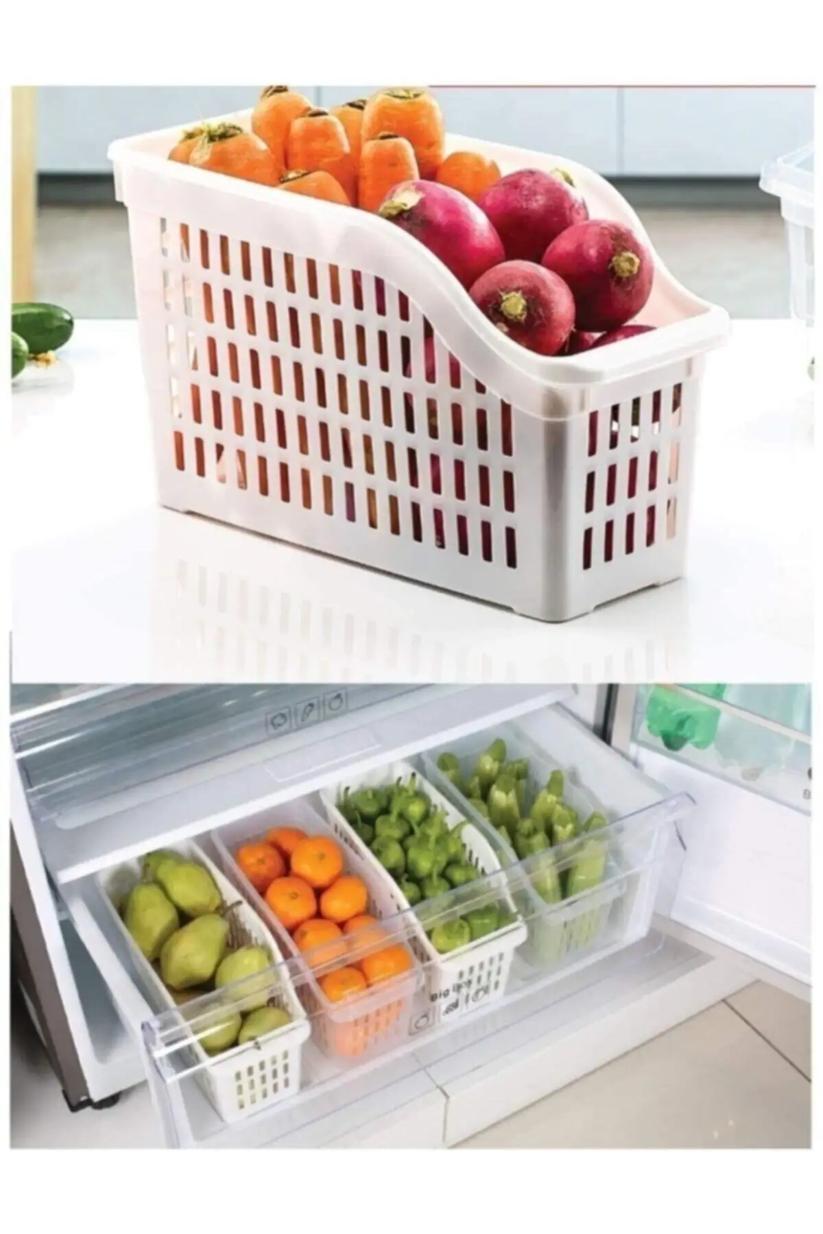 6 sztuk organizator lodówki, Organizer do szafki organizator stylowy przydatny Organizer wspaniały ozdobny Decorative2022 Trend Model