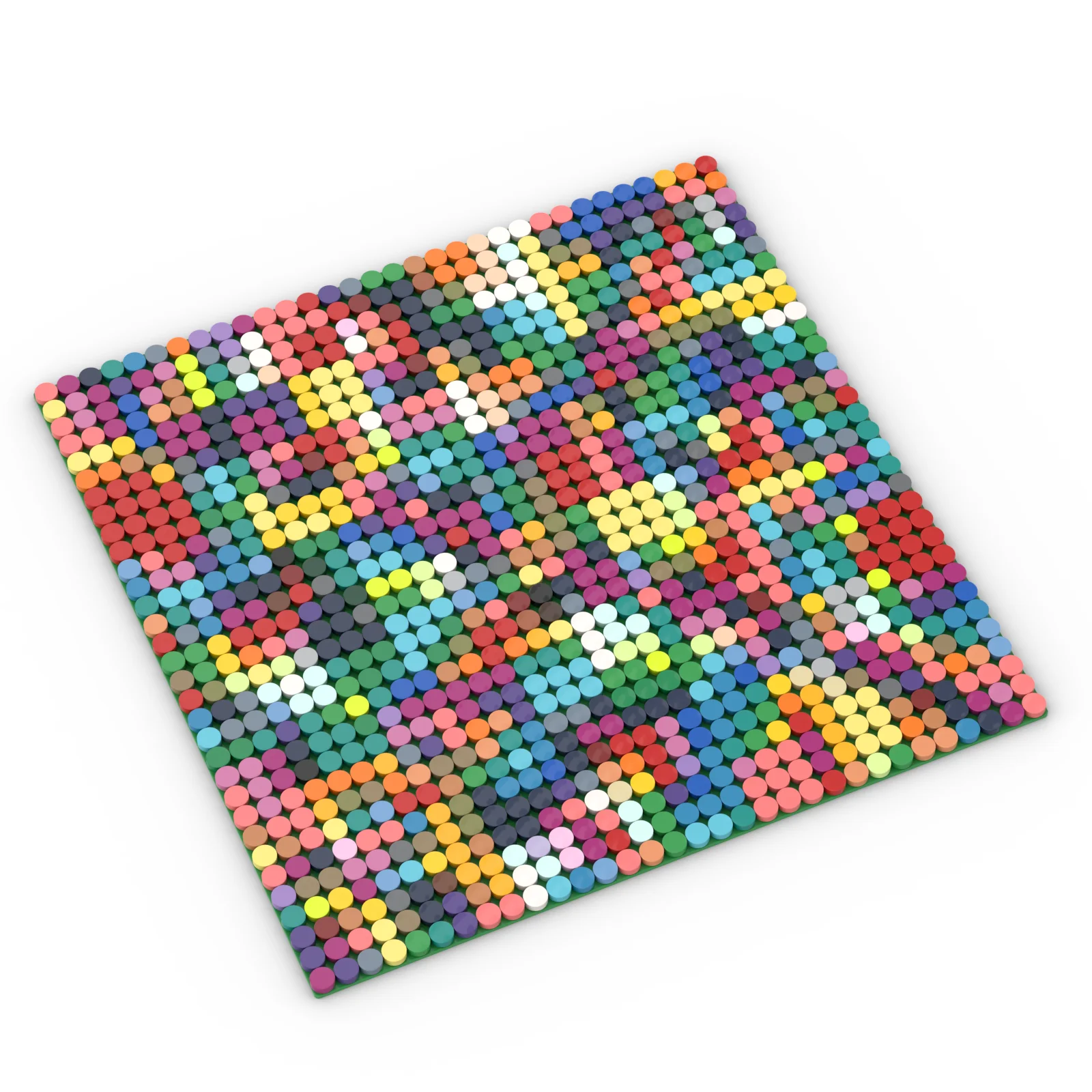 500 Stück DIY Pixel-Art Bausteine 1x1 Runde Fliesen Kompatibel mit 98138 Anime-Figuren Bausatz Spielzeug Geschenk für Kinder