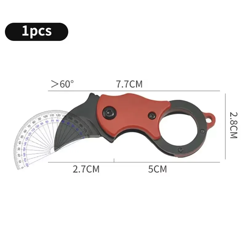 Outdoor Folding Knife EDC Key Knife Fox Knife Claw Knife Box Cutter Necklace Knife Camping Portable Self-defense Pocket Knife